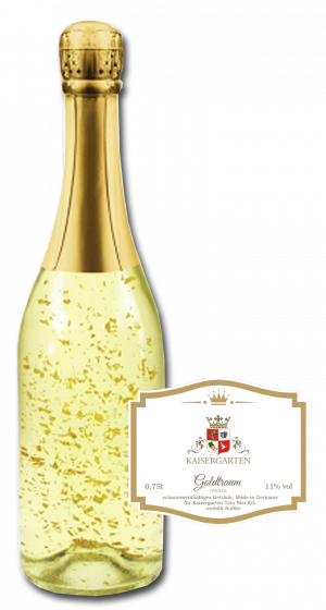 Etikett Goldsekt 22 karat